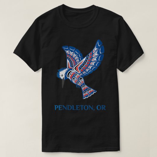 Womens Pendleton Oregon Native American Kingfisher T-shirt (Design voorkant)