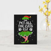Womens Pet All The Cats Elf Christmas Girls Women  Kaart (Gele Bloem)