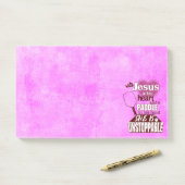 Womens Pickleball Paddle en Jesus Post-it® Notes (Op bureau)