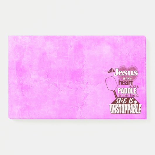 Womens Pickleball Paddle en Jesus Post-it® Notes (Voorkant)