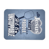 Womens Pickleball Paddle en Jesus Quote Magneet (Horizontaal)
