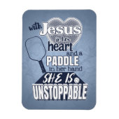 Womens Pickleball Paddle en Jesus Quote Magneet (Verticaal)