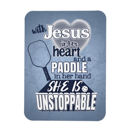 Womens Pickleball Paddle en Jesus Quote Magneet (Verticaal)