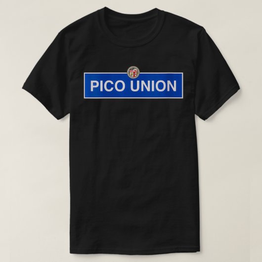 Womens Pico Union Los Angeles Street Sign Blvd Cal T-shirt (Design voorkant)