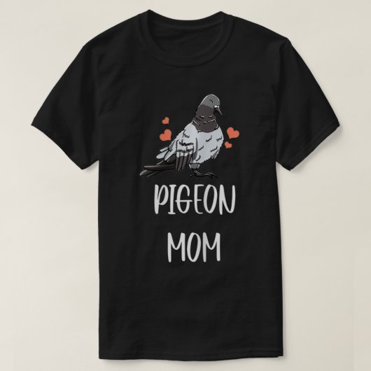 Womens Pigeon Mam Leaf Pattern Girly Fowl Dove Pet T-shirt (Design voorkant)