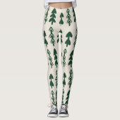 Women's Pine Trees Pattern Fashion Leggings (Voorkant)