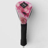 Womens Pink Azalea Floral Golf Head Hoesje Golfheadcover (Voorkant)