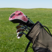 Womens Pink Azalea Floral Golf Head Hoesje Golfheadcover (Insitu)