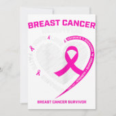 Womens Pink Breast Cancer Survivor Gifts Women Mom Aankondiging (Voorkant)