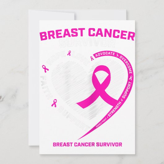 Womens Pink Breast Cancer Survivor Gifts Women Mom Aankondiging (Voorkant)
