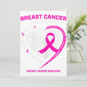 Womens Pink Breast Cancer Survivor Gifts Women Mom Aankondiging (Staand voorkant)