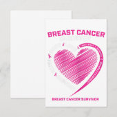 Womens Pink Breast Cancer Survivor Gifts Women Mom RSVP Kaartje (Voorkant / Achterkant)