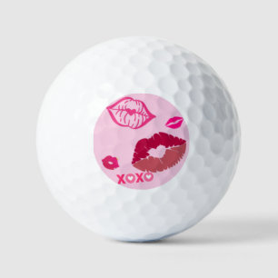 Womens Pink Lips Golf Ball Golfballen