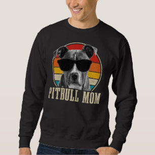 Womens Pitbull Mam  Funny Pitbull Dog Mam Trui