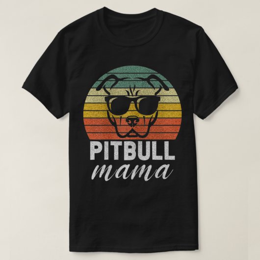 Womens Pitbull Mama Dog Love Pitbulles Cool T-shirt (Design voorkant)
