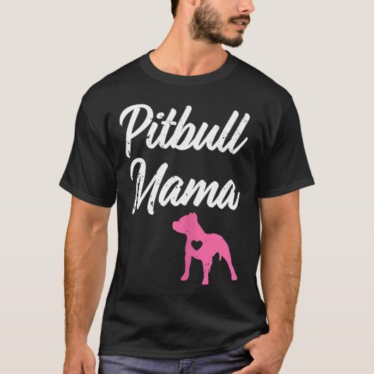 Womens Pitbull Mama Funny Womens Pit Bull Mam Pit T-shirt (Voorkant)