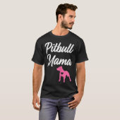 Womens Pitbull Mama Funny Womens Pit Bull Mam Pit T-shirt (Voorkant volledig)