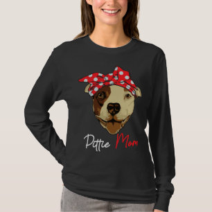Womens Pittie Mom Pitbull Hondenliefhebbers Funny  T-shirt
