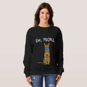 Womens Pixiebob Ew People Cat Wearing Face Mask Trui (Voorkant volledig)