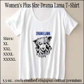 Women's Plus Sized Drama Lama Basic T-shirt