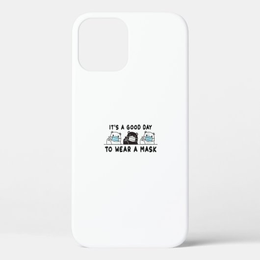 Womens Polar Beer Black Beer Wearing Face Mask Case-Mate iPhone Case (Achterkant)