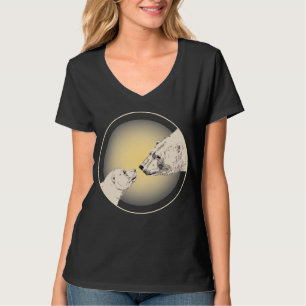 Womens Polar Beer Kiss T-shirt Dames Beer Art T-sh