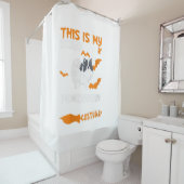 Womens Pomeranian Black And White Costume Douchegordijn (In situ)