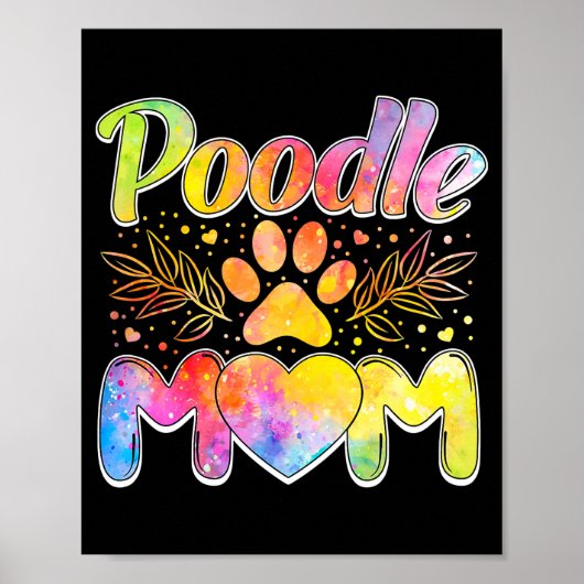 Womens Poodle Mam Poodle Lover Owner Funny Dog Poster (Voorkant)