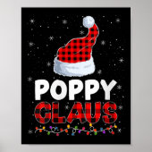 Womens Ppy Claus Christmas Pajamas Santa Matching  Poster (Voorkant)