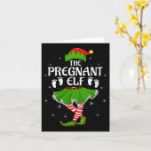 Womens Pregnant Elf Christmas Family Girls Women E Kaart (Gele Bloem)