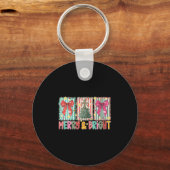 Womens Preppy Coquette Bow Christmas Tree Merry An Sleutelhanger (Voorkant)