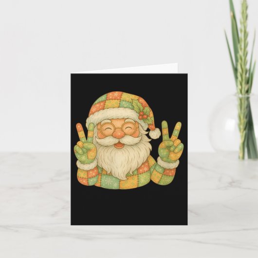 Womens Preppy Santa Christmas Crew 2025 Funny Fami Kaart (Voorkant)