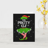 Womens Pretty Elf Christmas Family Girls Women Elf Kaart (Gele Bloem)