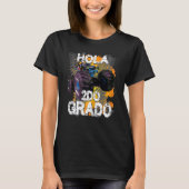 Womens Primer Dia De Escuela Maestra Spain 2 Gra T-shirt (Voorkant)