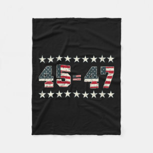 Womens Pro Trump 2024 45ste Potus 45=47 President Fleece Deken