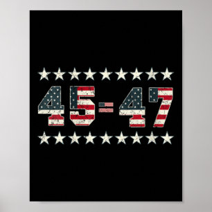 Womens Pro Trump 2024 45ste Potus 45=47 President Poster
