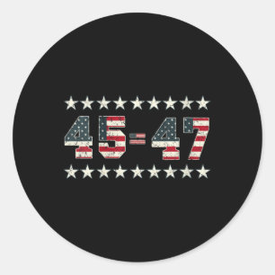 Womens Pro Trump 2024 45ste Potus 45=47 President Ronde Sticker