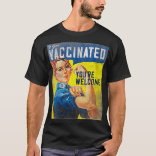 Womens Pro Vaccine Ik heb Rosie de Rive gevaccinee T-shirt