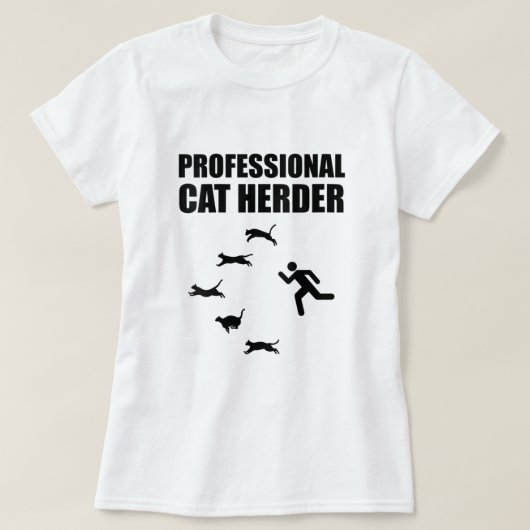 Womens Professional Cat Herder Funny Herding Cats T-shirt (Design voorkant)