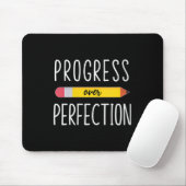 Womens Progress Over Perfection Motivational Back  Muismat (Met muis)