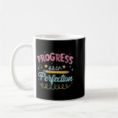 Womens Progress Over Perfection Motivational Teach Koffiemok (Links)