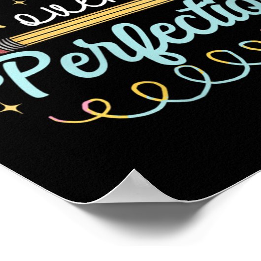 Womens Progress Over Perfection Motivational Teach Poster (Hoek)