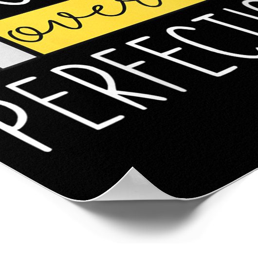 Womens Progress Over Perfection Motivational Teach Poster (Hoek)