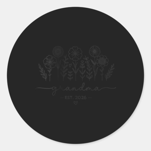 Womens Promoted To Grandma 2026 New Grandma Est 20 Ronde Sticker (Voorkant)