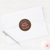 Womens Promoted to Great Auntie Est 2023 Gifts Ronde Sticker (Envelop)