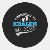 Womens Promoted To Khaleh 2025 New Iranian Aunt Vi Ronde Sticker (Voorkant)