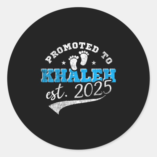 Womens Promoted To Khaleh 2025 New Iranian Aunt Vi Ronde Sticker (Voorkant)