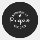 Womens Promoted To Pawpaw Est. 2026 First Time Gra Ronde Sticker (Voorkant)