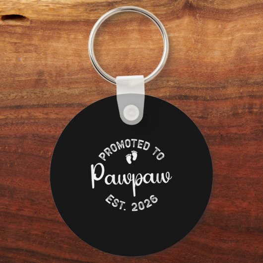 Womens Promoted To Pawpaw Est. 2026 First Time Gra Sleutelhanger (Voorkant)
