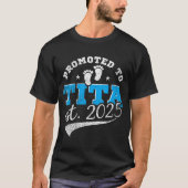 Womens Promoted To Tita 2025 New Filino Aunt Vinta T-shirt (Voorkant)
